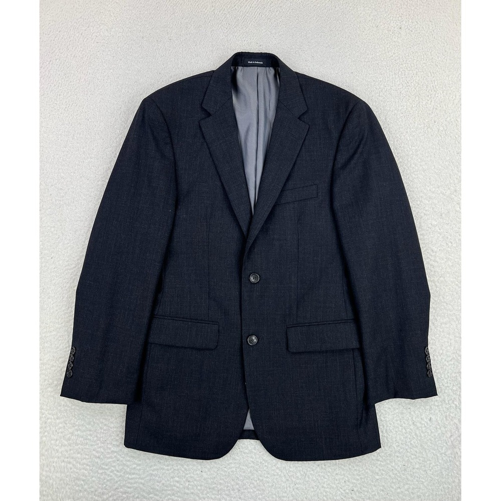 Pronto Uomo Suit Jacket Mens 36 Regular Gray Wool Blend 2 Button Blazer Business